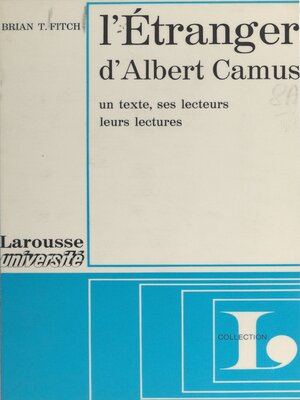 cover image of L'étranger, d'Albert Camus